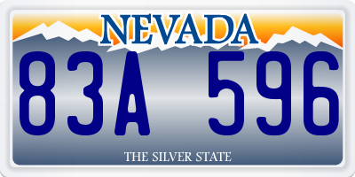 NV license plate 83A596