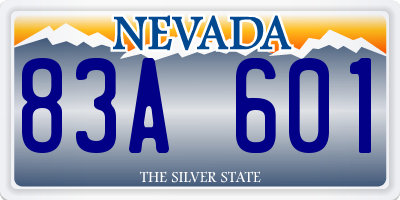 NV license plate 83A601