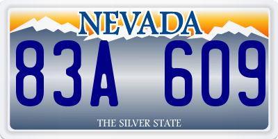NV license plate 83A609