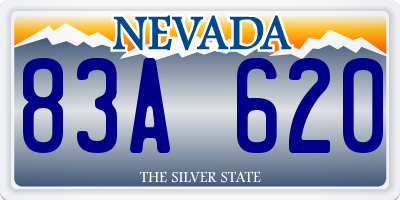 NV license plate 83A620