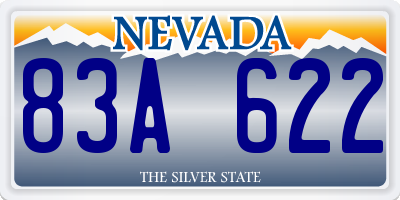 NV license plate 83A622