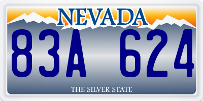 NV license plate 83A624