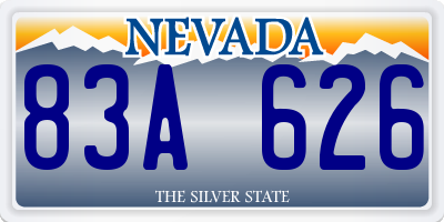 NV license plate 83A626