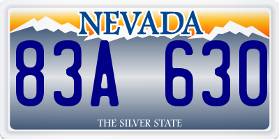 NV license plate 83A630