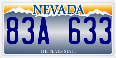 NV license plate 83A633