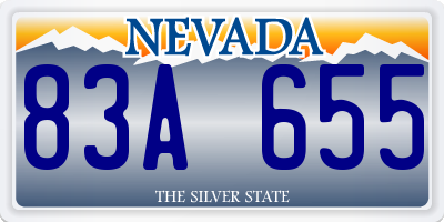 NV license plate 83A655