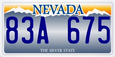 NV license plate 83A675