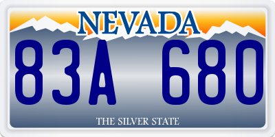 NV license plate 83A680