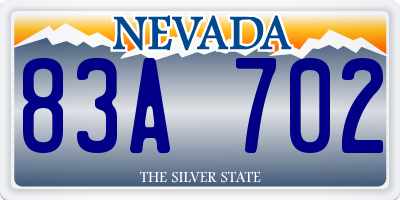 NV license plate 83A702