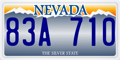 NV license plate 83A710