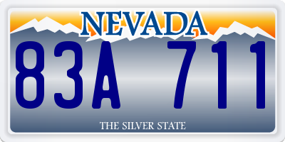 NV license plate 83A711