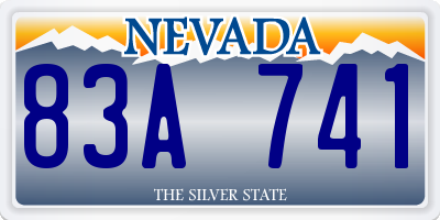 NV license plate 83A741