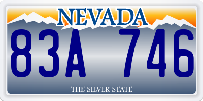 NV license plate 83A746
