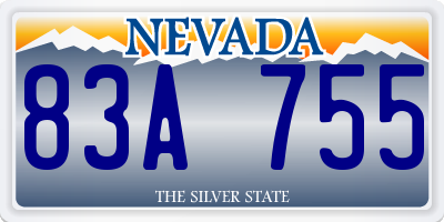NV license plate 83A755