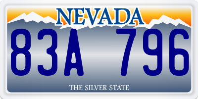 NV license plate 83A796
