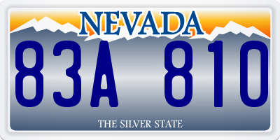 NV license plate 83A810