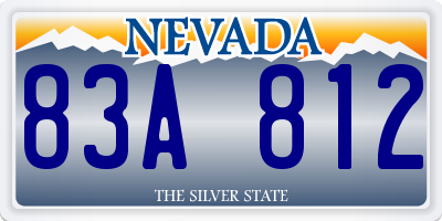 NV license plate 83A812