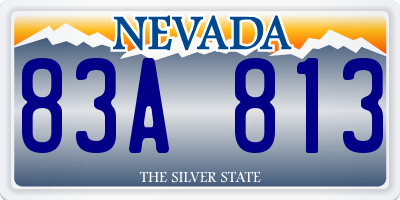 NV license plate 83A813