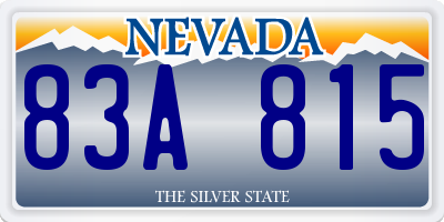 NV license plate 83A815