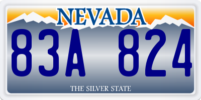 NV license plate 83A824