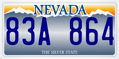 NV license plate 83A864