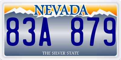 NV license plate 83A879