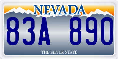 NV license plate 83A890