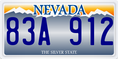 NV license plate 83A912