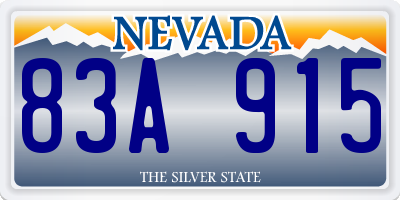 NV license plate 83A915