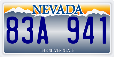 NV license plate 83A941
