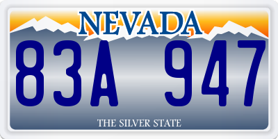 NV license plate 83A947