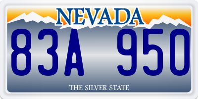 NV license plate 83A950
