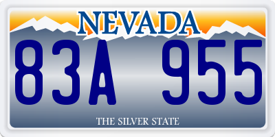 NV license plate 83A955