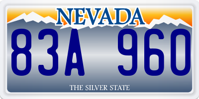NV license plate 83A960