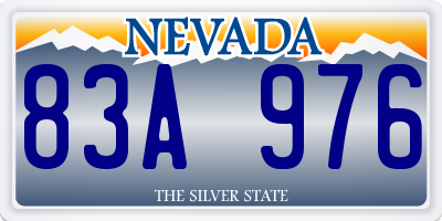 NV license plate 83A976
