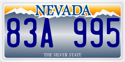 NV license plate 83A995