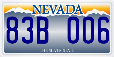 NV license plate 83B006