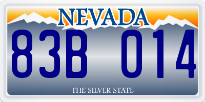 NV license plate 83B014