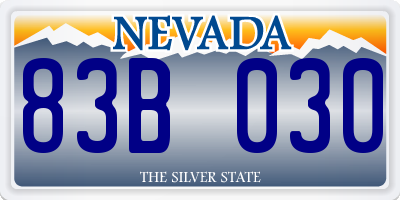 NV license plate 83B030