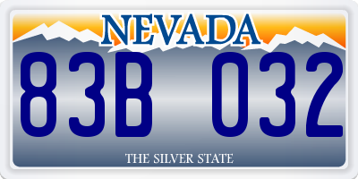 NV license plate 83B032