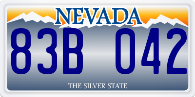 NV license plate 83B042