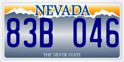 NV license plate 83B046