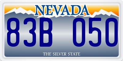 NV license plate 83B050