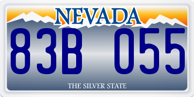 NV license plate 83B055