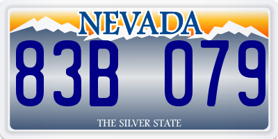 NV license plate 83B079