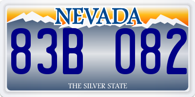 NV license plate 83B082