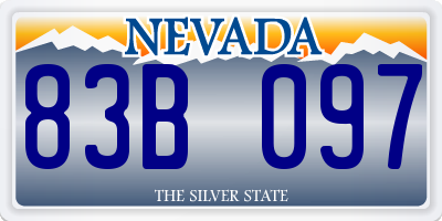 NV license plate 83B097