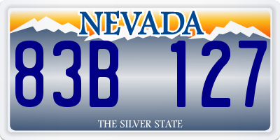 NV license plate 83B127