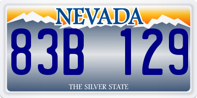 NV license plate 83B129