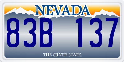 NV license plate 83B137
